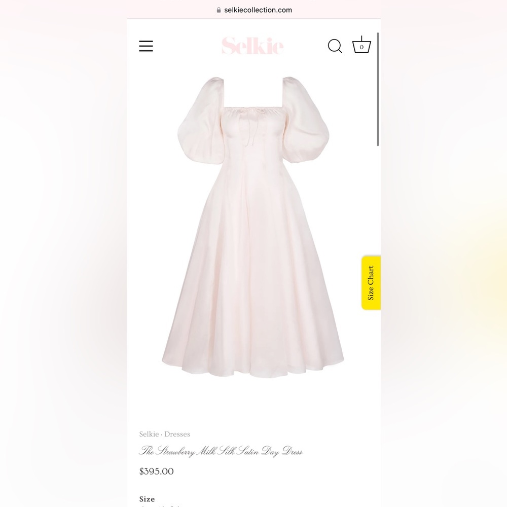 Selkie Strawberry Milk Satin Day Dress 4X